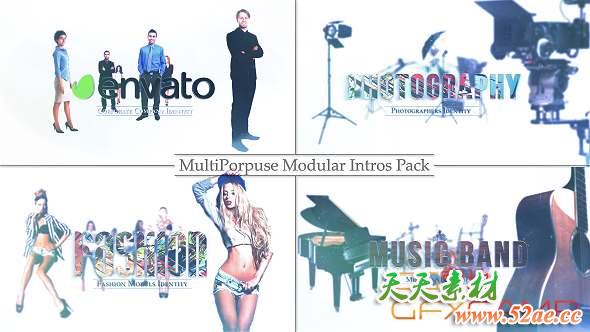 AE模板-自定义图片宣传Logo动画 Multi-purpose Logo Into Pack Custom Photos Product Service-天天素材网