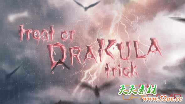 AE模板-恐怖文字标题片头 Cinematic Horror Titles-天天素材网