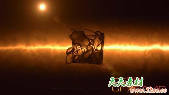 AE模板-黑暗粒子汇聚Logo动画 Particle Logo Revealer-天天素材网