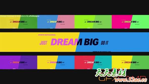 AE模板-活力时尚视频开场片头 Colorful & Energetic Slideshow-天天素材网