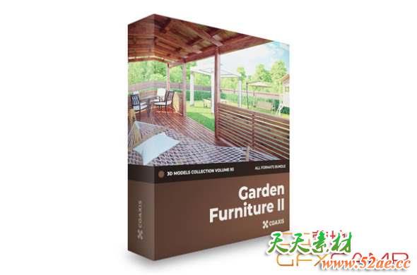 庭院家具3D模型 CGAxis – Garden Furniture 3D Models Collection Volume 93 (C4D/MAX/OBJ/FBX等格式)-天天素材网