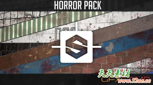 Substance恐怖贴图笔刷素材 ArtStation Marketplace – Horror Pack-天天素材网