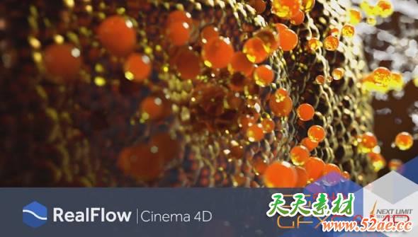 RealFlow C4D R17/R18/R19流体模拟插件 NextLimit RealFlow C4D 2.6.4.0092 Win破解版-天天素材网