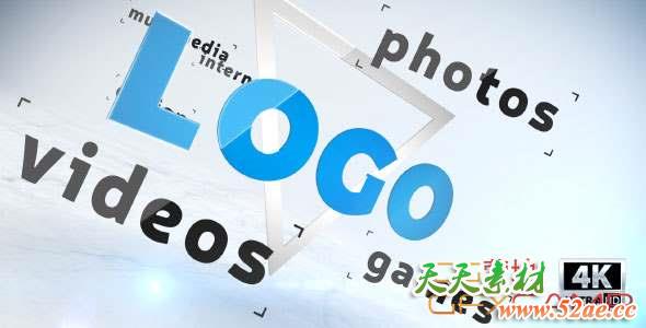 AE模板-简洁文字Logo动画 Simple Logo Ident-天天素材网