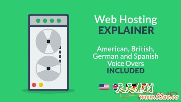 AE模板-网络服务MG动画宣传片头 Web Hosting Explainer-天天素材网