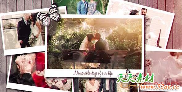 AE模板-美好婚礼照片相册片头 Wedding Day-天天素材网