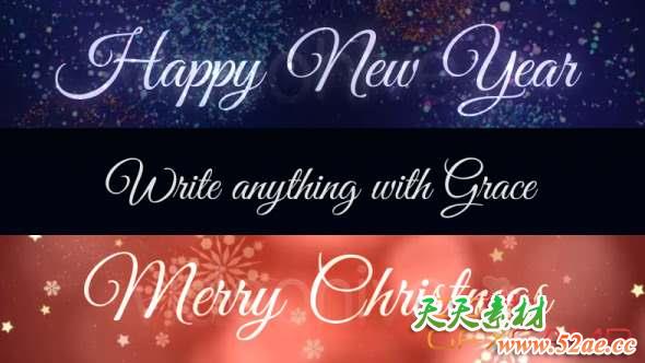 AE模板-动态手写文字字母表动画 Grace – Animated Handwriting Typeface-天天素材网