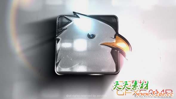 AE模板-三维干净质感Logo动画 Clean Logo-天天素材网