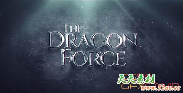 AE模板-大气三维质感文字Logo动画 Cinematic Title-天天素材网