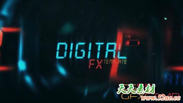 AE模板-大气科技感文字标题动画 Cinematic Sci-Fi Titles-天天素材网