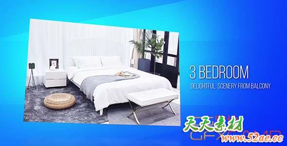 AE模板-简洁房地产图片宣传片头 Real Estate Promo-天天素材网