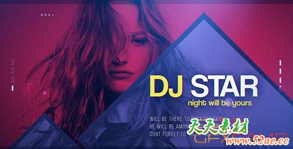 AE模板-音乐视频宣传片头 Music X-天天素材网