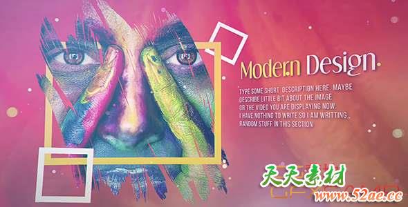 AE模板-时尚彩色生活图片开场 Colorful Life-天天素材网