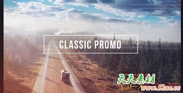 AE模板-小清新视频幻灯片开场 Classic Promo-天天素材网