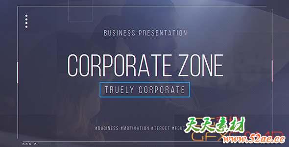AE模板-科技感商务包装片头 Corporate Zone-天天素材网