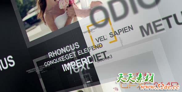 AE模板-科技感图片介绍宣传片 Sharing is Everything-天天素材网