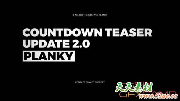 AE模板-紧张倒计时视频片头 Countdown Teaser V2-天天素材网