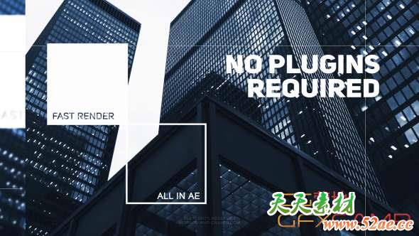 AE模板-商务项目介绍展示片头 Clean Presentation-天天素材网