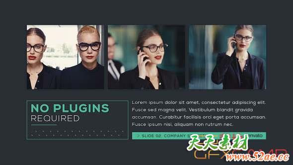 AE模板-商务合作视频宣传片头 Corporate Slideshow-天天素材网