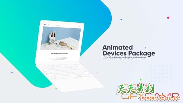 AE模板-电脑手机平板APP界面UI展示动画 Ui Ux Animated Devices Bundle-天天素材网