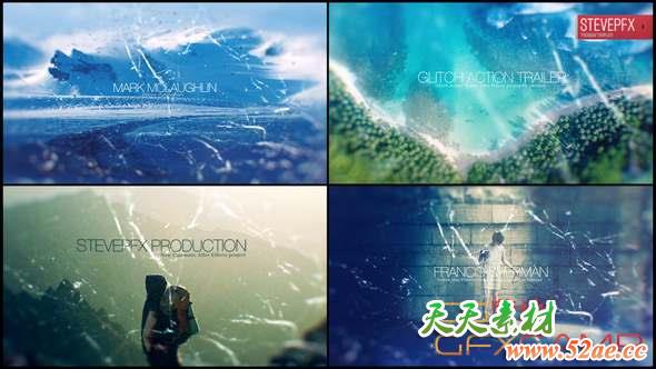 AE模板-动感视频宣传片开场 Glitch Action Trailer-天天素材网