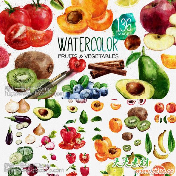 Watercolor-Fruits-And-Vegetables