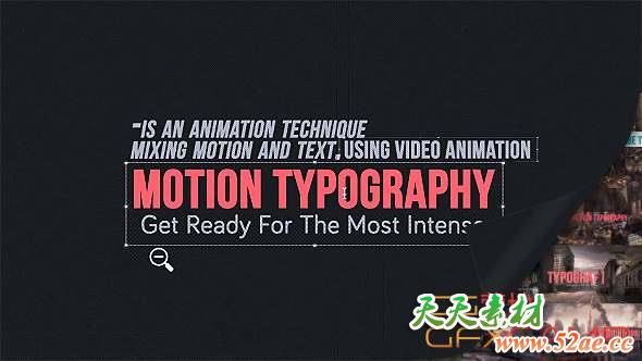 AE模板-打字动画信号损坏文字标题动画 Motion Typography Glitch Titiles-天天素材网