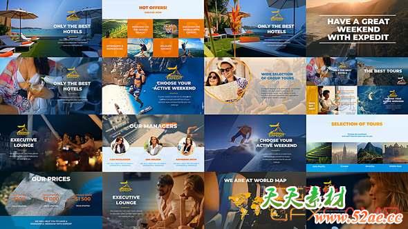 AE模板-旅行社视频宣传包装片头 Travel Agency Promo – World Expedition Presentation-天天素材网