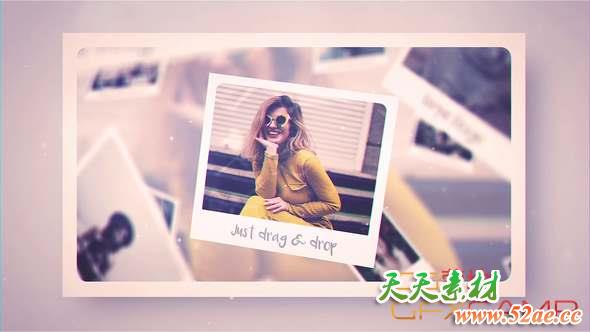 AE模板-空间感回忆相册照片开场 Memory Frames-天天素材网