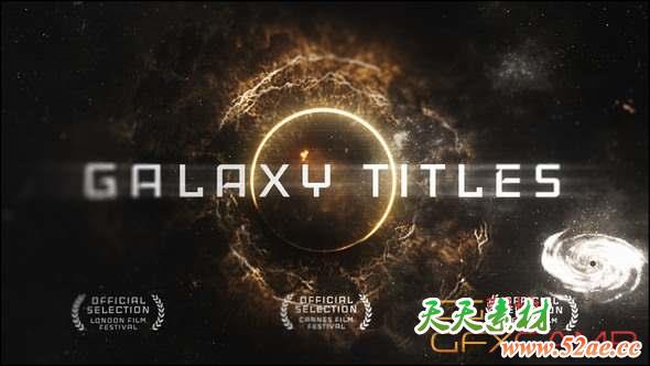 AE模板-宇宙银河文字视频宣传片 Epic Galaxy Titles-天天素材网