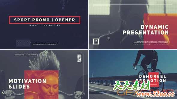 AE模板-体育视频宣传片头 Sport Promo Opener-天天素材网