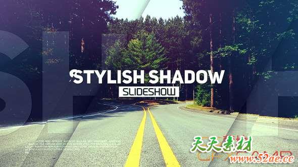 AE模板-切割幻灯片开场 Stylish Shadow Slideshow-天天素材网