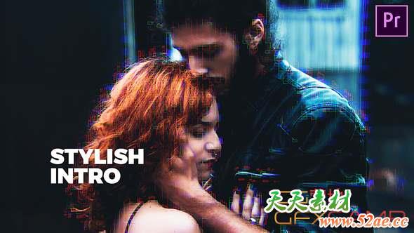 Premiere模板-图片幻灯片扭曲展示片头 Fast Slideshow Premiere Pro-天天素材网