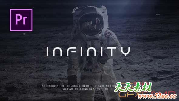 Premiere模板-图形闪动拼贴图片展示片头 Infinity-天天素材网