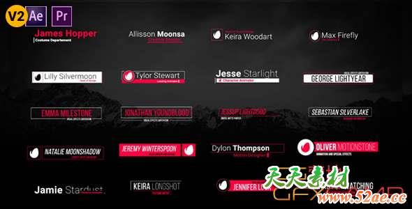 AE+PR模板-时尚人名字幕条动画 Modern Lower Thirds-天天素材网