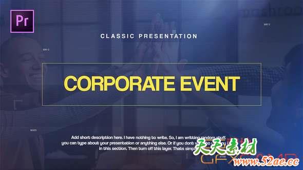 PR模板-商务活动合作宣传片头 Corporate Events-天天素材网