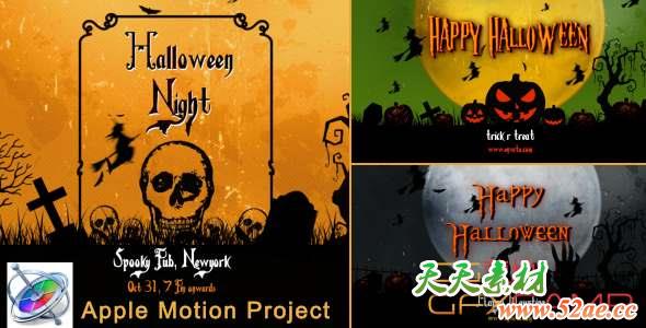 Halloween Vintage Openers - Apple Motion