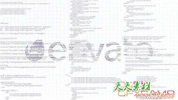 AE模板-数据代码汇聚Logo动画 Doctype Developers Logo Identity-天天素材网