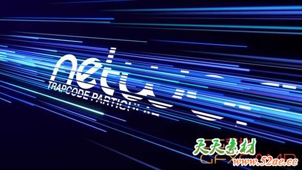 AE模板-光效线条Logo动画 Network Reveal-天天素材网