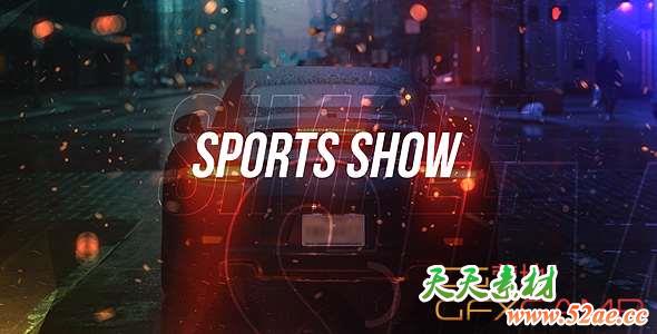 AE模板-体育视频宣传片开场 Simple Sports Show-天天素材网