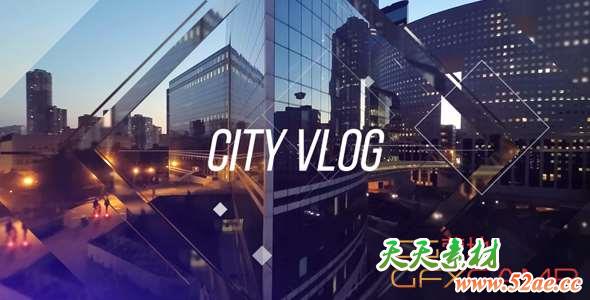 AE模板-城市图片生活记录片头 City Vlog-天天素材网
