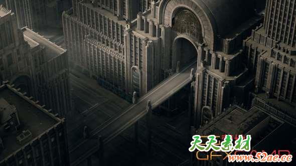 装饰摩登风格场景3D模型 Kitbash3D – Art Deco (Maya/FBX/OBJ)-天天素材网