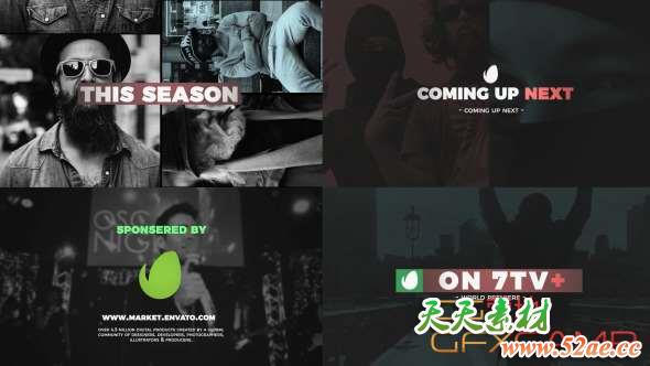 AE模板-时尚视频电视栏目包装 Seven TV Rebrand-天天素材网
