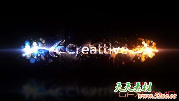 AE模板-梦幻粒子Logo动画 Particle Swish Reveal-天天素材网