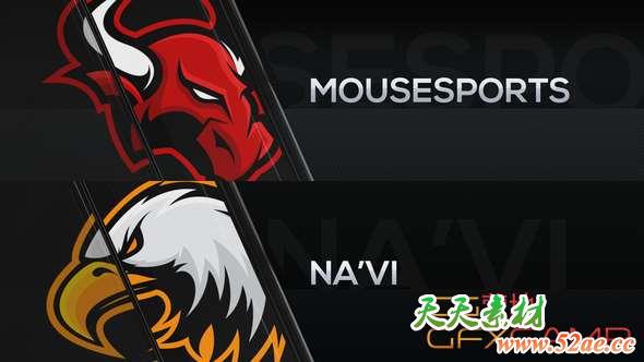 AE模板-CSGO游戏比赛数据比分赛事包装 Cybersport CSGO Package-天天素材网