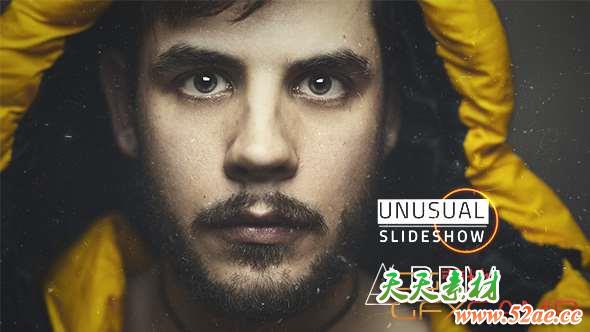 AE模板-简洁推拉幻灯片开场 Unusual BPM Slideshow v1.1-天天素材网