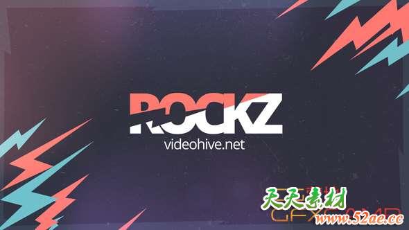 AE模板-摇滚音乐图片展示片头 Rock Dynamic Slideshow-天天素材网