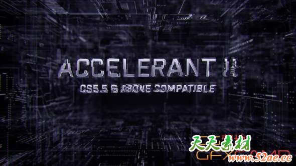 AE模板-三维空间科技感文字宣传片 Accelerant 2-天天素材网