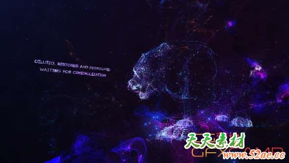 AE模板-宇宙银河粒子动物星系片头 Beyond The Stars-天天素材网