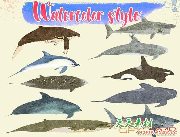 低多边形鱼3D模型 Cubebrush – Low Poly Big Fish Illustration Collection Animated-天天素材网